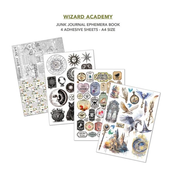 Wizard Academy A4 Junk Journal Ephemera Book (32pcs) (CBB004)