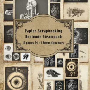 Papier scrapbooking Anatomique Steampunk - P05