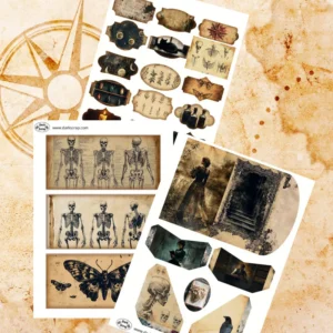 Ephemera Dark Academia 76 illustrations