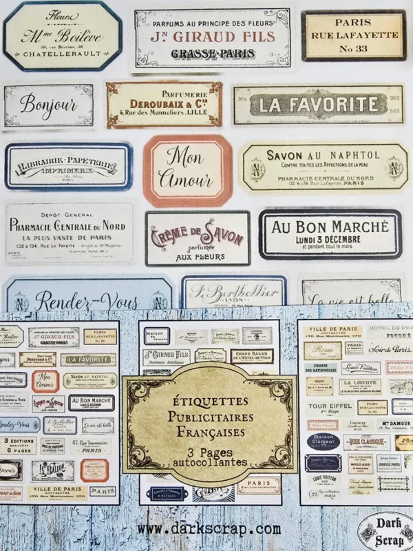 Etiquettes publicitaires Françaises Collection Vintage - P20