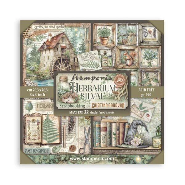 Herbarium Silvae 8x8 Inch Maxi Paper Pack (Single Face) (SBBSXB20) -