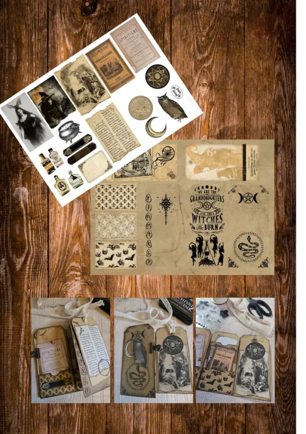 Kit scrapbooking mini journal spiritisme - K11