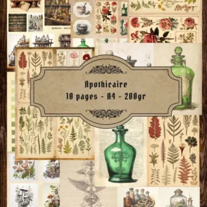 Papier scrapbooking Apothicaire - P01