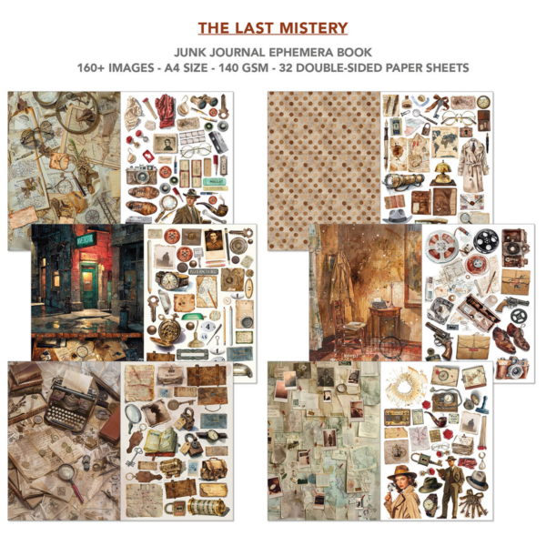 The Last Mystery A4 Junk Journal Ephemera Book (32pcs) (CBB017)