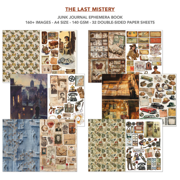 The Last Mystery A4 Junk Journal Ephemera Book (32pcs) (CBB017)