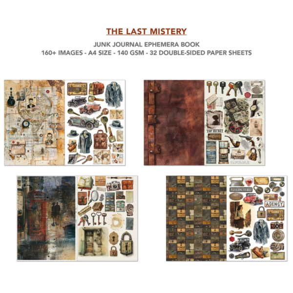 The Last Mystery A4 Junk Journal Ephemera Book (32pcs) (CBB017)