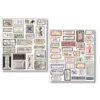 Vintage Scripts Mixed Media Stickers (10pcs) (MB003)