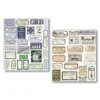 Vintage Scripts Mixed Media Stickers (10pcs) (MB003)