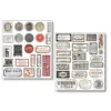 Vintage Scripts Mixed Media Stickers (10pcs) (MB003)