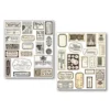 Vintage Scripts Mixed Media Stickers (10pcs) (MB003)