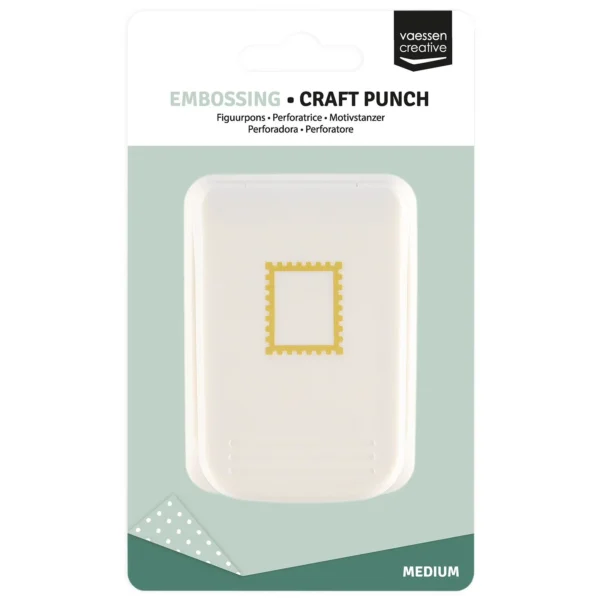 Embossing Figuurpons Postzegel Medium 2,8x2,4cm - Vaessen Creative (21478-001)