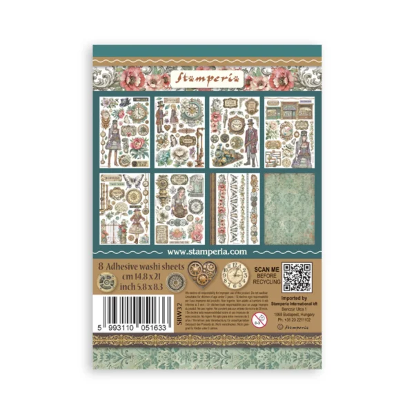 Gardens-of-Time-A5-Washi-Pad-8pcs-SBW32