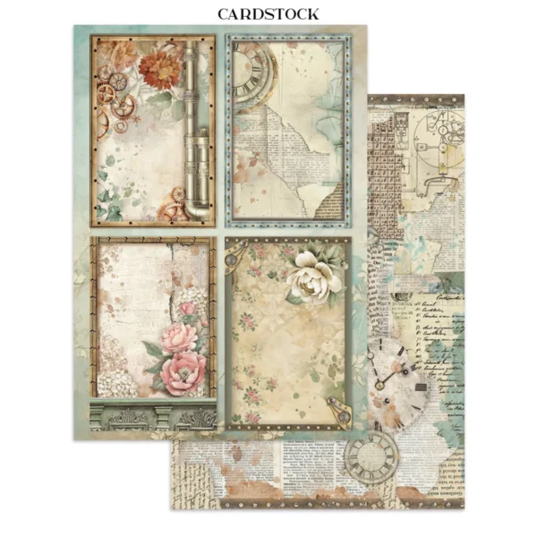 Gardens of Time Junk Journal Stickers, Backgrounds, Cut-Outs (SBJK17)