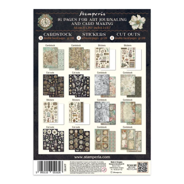 Gardens of Time Junk Journal Stickers, Backgrounds, Cut-Outs (SBJK17)