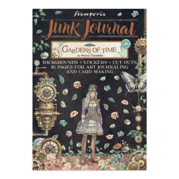 Gardens of Time Junk Journal Stickers, Backgrounds, Cut-Outs (SBJK17)