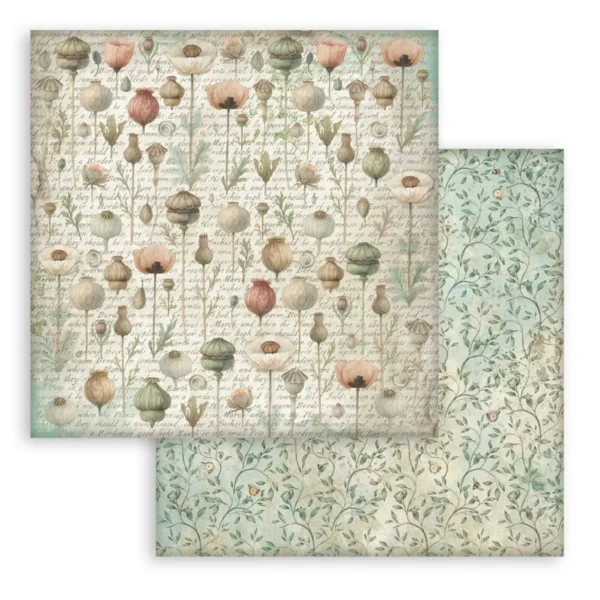 Herbarium Silvae 8x8 Inch Paper Pack Maxi Backgrounds Selection (SBBS136)