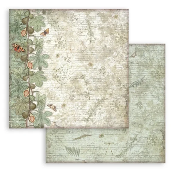 Herbarium Silvae 8x8 Inch Paper Pack Maxi Backgrounds Selection (SBBS136)