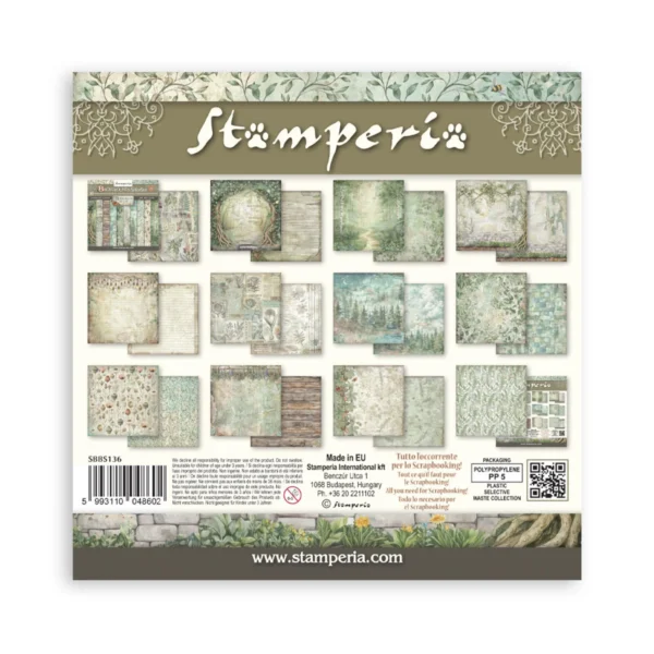 Herbarium Silvae 8x8 Inch Paper Pack Maxi Backgrounds Selection (SBBS136)