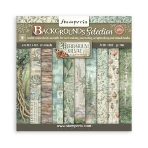 Herbarium Silvae 8x8 Inch Paper Pack Maxi Backgrounds Selection (SBBS136)