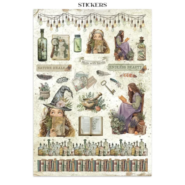 Herbarium Silvae Junk Journal Stickers, Backgrounds, Cut-Outs (SBJK09)