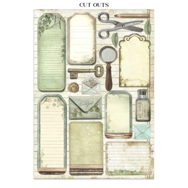 Herbarium Silvae Junk Journal Stickers, Backgrounds, Cut-Outs (SBJK09)