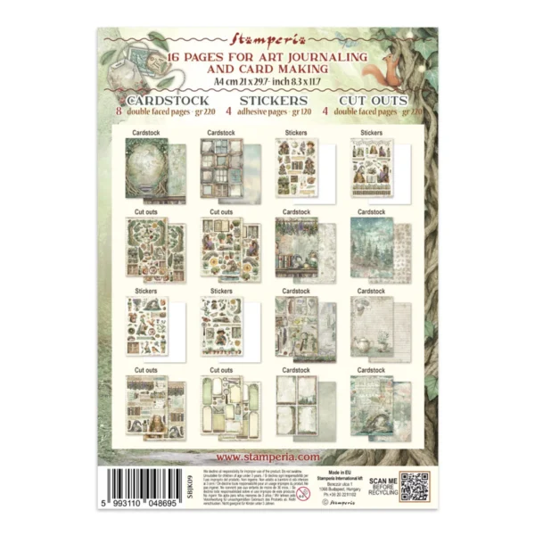 Herbarium Silvae Junk Journal Stickers, Backgrounds, Cut-Outs (SBJK09)