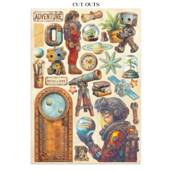 A New Beginning Junk Journal Stickers, Backgrounds, Cut-Outs - Stamperia (SBJK16) 004 A New Beginning Junk Journal Stickers, Backgrounds, Cut-Outs (SBJK16)