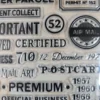 Tampon étiquettes postales, nombres vintage XL