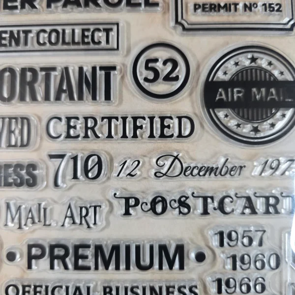 Tampon étiquettes postales, nombres vintage XL