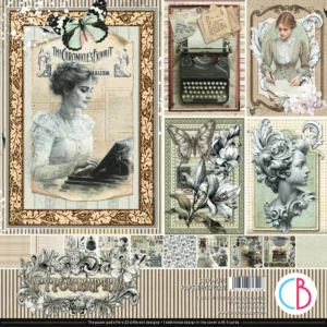 Typographic 12x12 Inch Paper Pad (12pcs) (CBPM095)