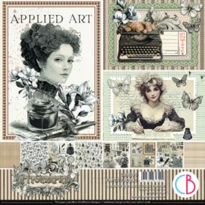 Typographic 8x8 Inch Paper Pad (12pcs) (CBH095)