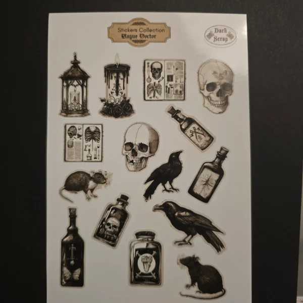 planche stickers Plague doctor - S21