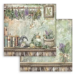 Stamperia Herbarium Silvae 12x12 Inch Paper Sheet Lavender (10pcs) (SBB1110) Stamperia Herbarium Silvae Lavender SBB1110 bevat 10 dubbelzijdige 12x12 inch designvellen met een botanisch lavendelthema. Perfect voor scrapbooking, junk journals, kaarten maken en mixed media.
