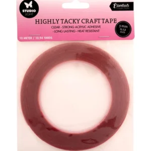 Studio Light Highly Tacky Craft Tape 3 mm x 10 m | Extra Sterke Dubbelzijdige Hobbytape