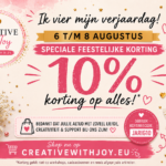 Vier mijn verjaardag met 10% korting | Creative with Joy