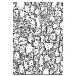 3D Texture Fades by Tim Holtz A5 Cobblestone (666959) Sizzix 3D Texture Fades A5 Cobblestone van Tim Holtz. Maak diepe, realistische kasseienstructuren voor scrapbooking, journals, kaarten en mixed media.