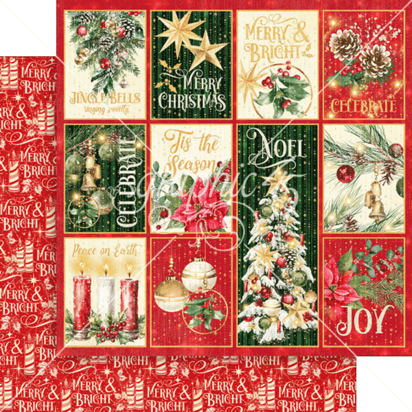 Merry & Bright 8x8 Inch Collection Pack (4502913) 001 Graphic 45 Merry & Bright 8x8 Collection Pack met 16 dubbelzijdige kerstvellen. Perfect voor scrapbooking, kerstkaarten, journals en mini-albums.