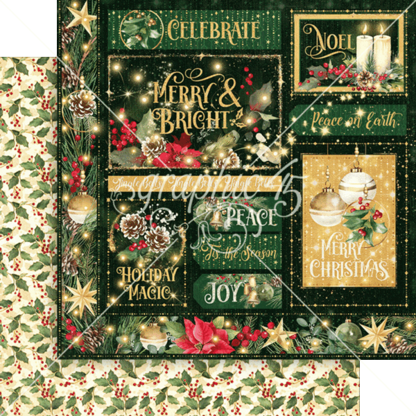 Merry & Bright 8x8 Inch Collection Pack 4502913 Graphic 45 Merry & Bright 8x8 Collection Pack met 16 dubbelzijdige kerstvellen. Perfect voor scrapbooking, kerstkaarten, journals en mini-albums.
