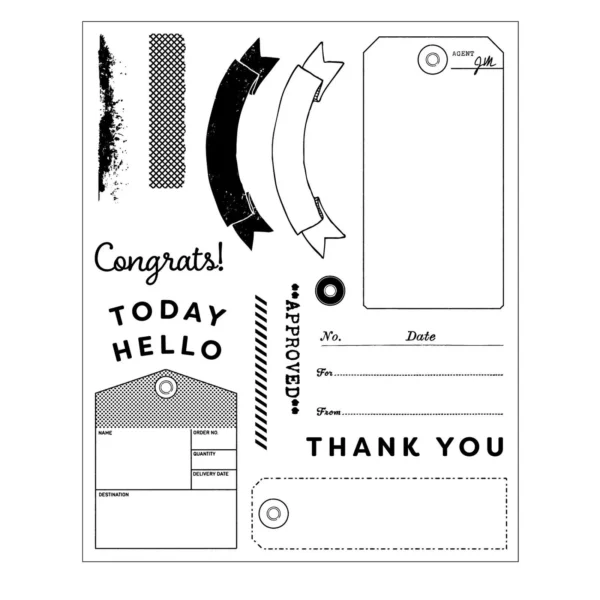 Sizzix Globetrotter’s Mark clear stamps en Framelits 62 stempels 4 snijmallen 49 & Market
