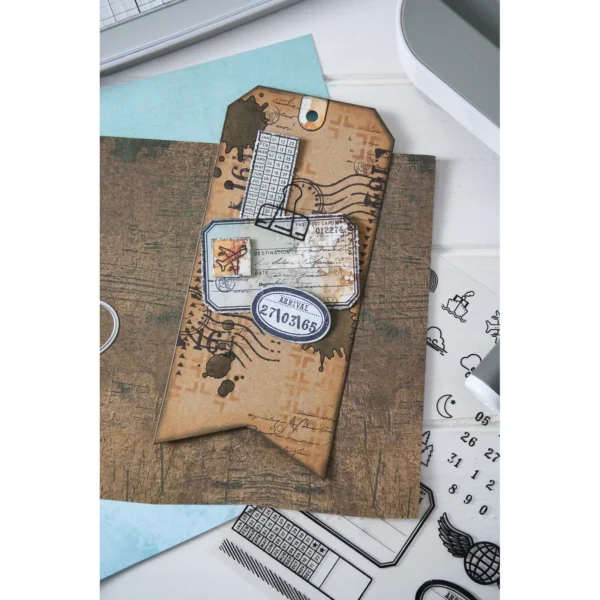 Sizzix Globetrotter’s Mark clear stamps en Framelits 62 stempels 4 snijmallen 49 & Market