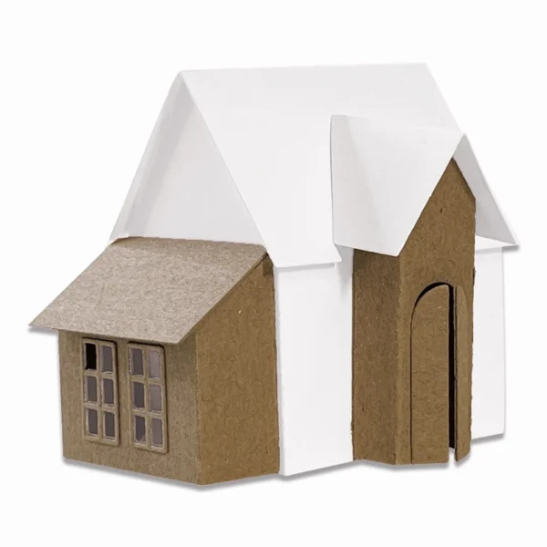 Sizzix Tim Holtz Village Collection met 87 Thinlits stansen voor huisjes en dorpsscènes. Discontinued set voor kerst, winter, Halloween en 3D projecten.