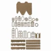 Sizzix Tim Holtz Village Collection met 87 Thinlits stansen voor huisjes en dorpsscènes. Discontinued set voor kerst, winter, Halloween en 3D projecten.
