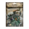 Tim Holtz Halloween Ephemera Pack met 137 vintage elementen. Perfect voor scrapbooking, journals, collages, kaarten en mixed media.