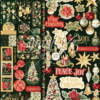 Graphic 45 Merry & Bright Sticker Set met 2 vellen cardstock stickers van 6x12 inch. Perfect voor scrapbooking, kerstkaarten, journals en creatieve projecten.