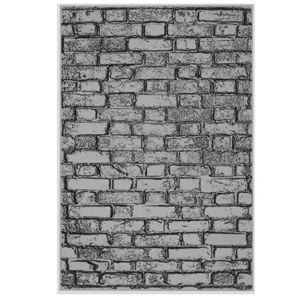 sizzix-3d-texture-fades-brickwork a5-tim-holtz 666958 Sizzix 3D Texture Fades Brickwork A5 | Tim Holtz (666958)