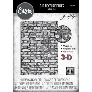 Sizzix 3D Texture Fades Brickwork A5 | Tim Holtz (666958)