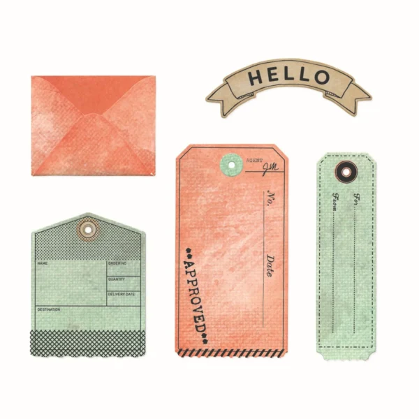 Sizzix Clear Stamps & Framelits Tag It 49 & Market (667064) Sizzix Clear Stamps & Framelits Tag It | 49 & Market (667064)
